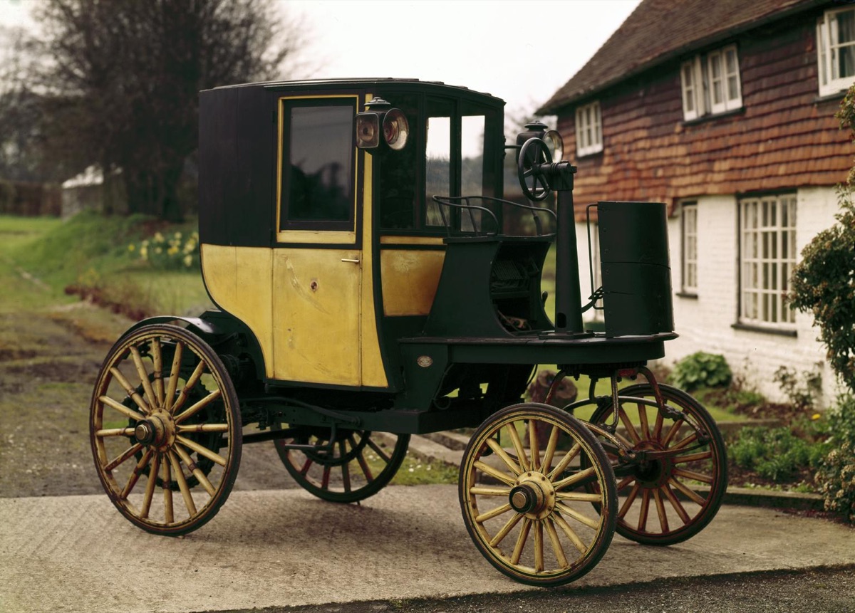 A Bersey electric cab close-up