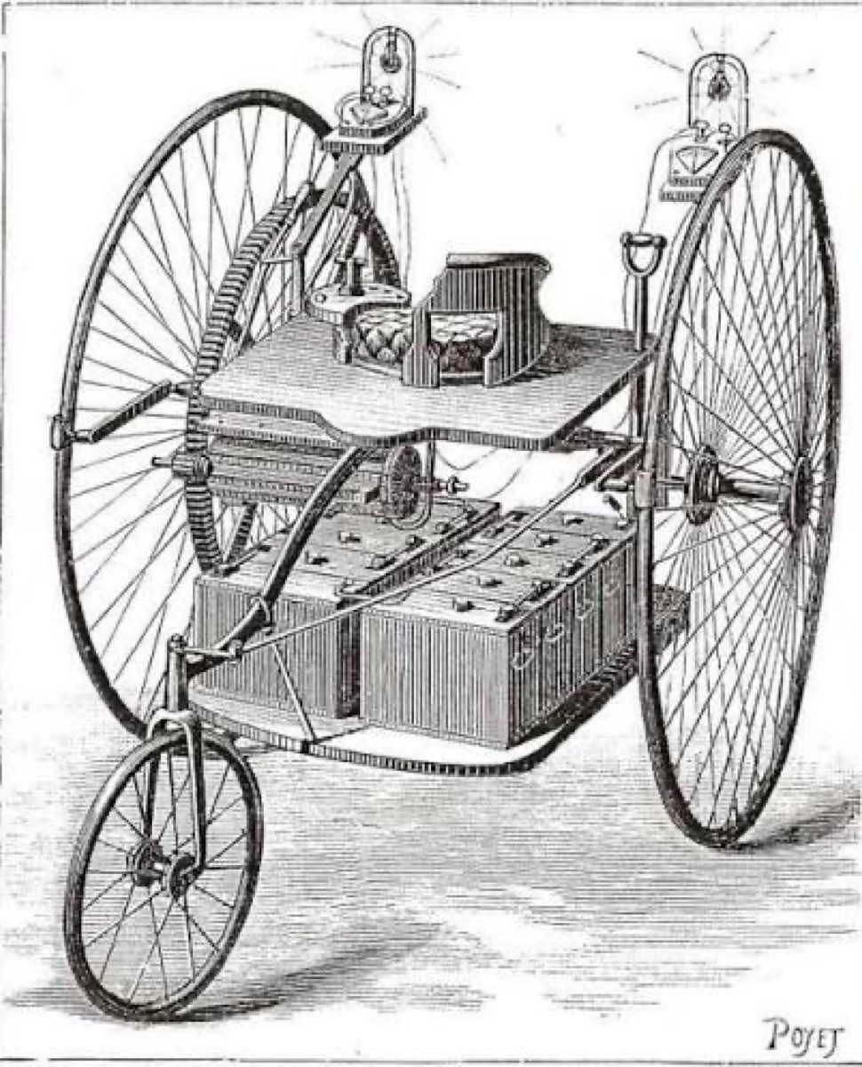 Gustave Trouvé's 1881 electric tricycle