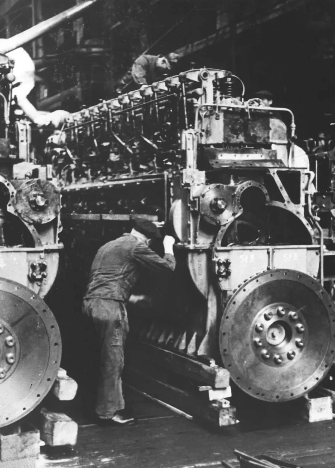 A WWII German U-boat diesel engine