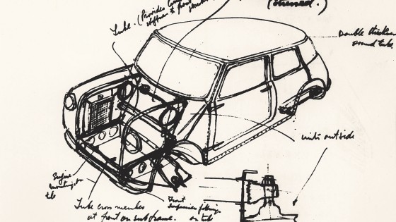 Alec Issigonis's original Mini engineering drawings