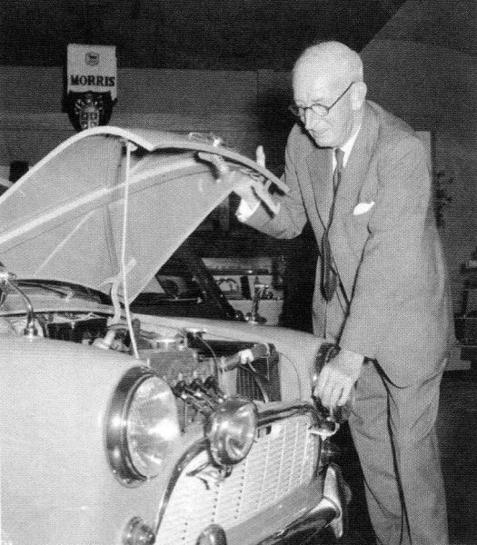 Leonard Lord inspecting an early Mini