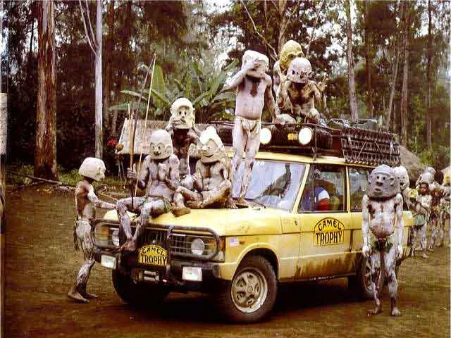 A Land Rover-supplied Range Rover at the 1981 Camel Trophy