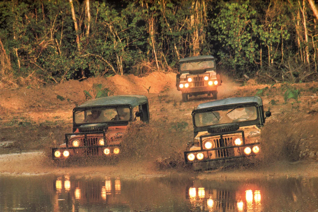 Jeep CJ5s at the first Camel Trophy, 1980