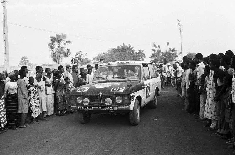 A Range Rover at the Paris-Dakar Rally