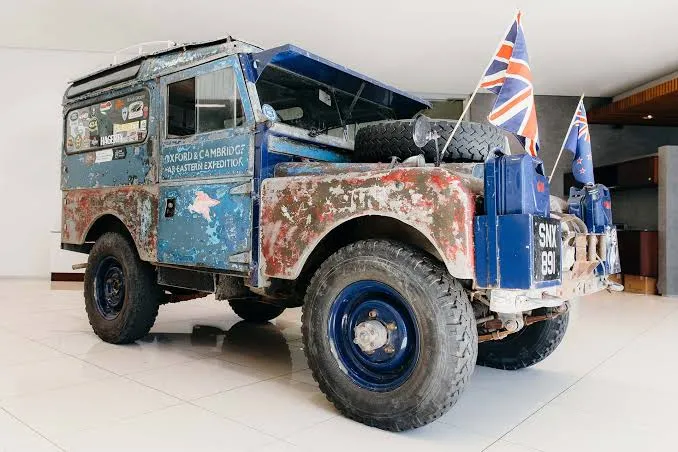A Series I expedition Land Rover fitted for long-distance travel