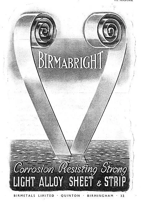 A vintage Birmabright alloy advertisement